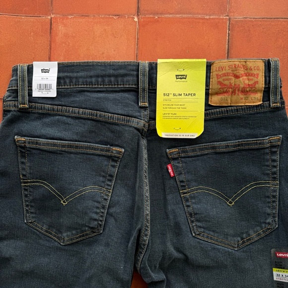 32x34 Mens Levi's 512 Slim Taper Jeans In Genie NWT - Picture 6 of 7